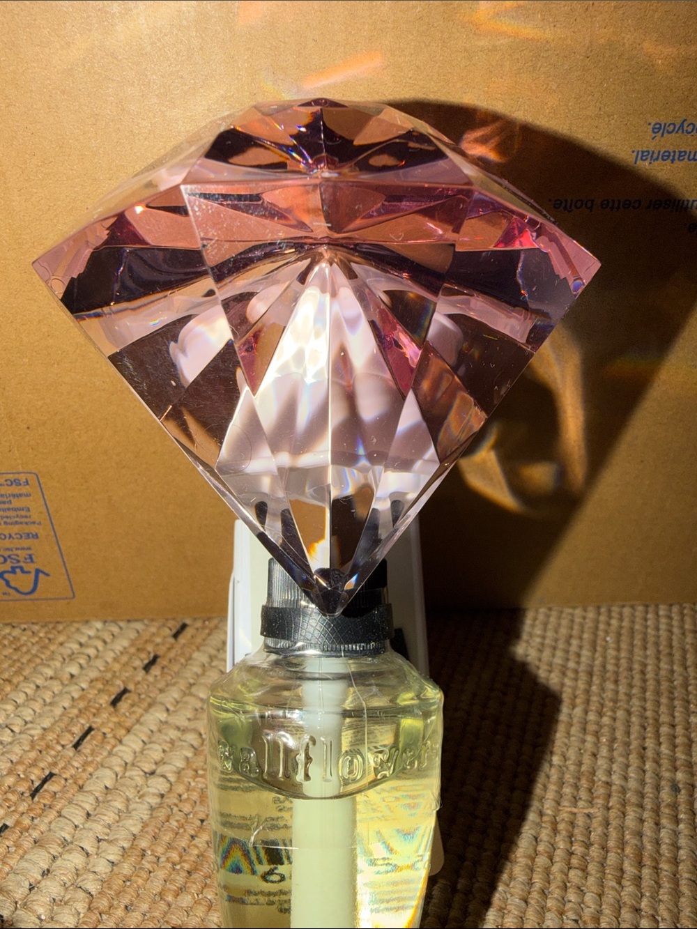 NWT Bath & Body Works Pink Crystal Diamond Wallflower AND Plug-In Refill